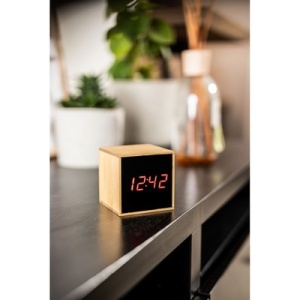 AX™ Ceas de birou din bambus cu alarmă | Katherine - Img 3