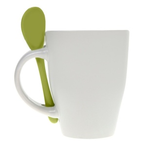 AX™ Ceramic mug 300 ml with spoon - Img 29