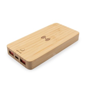 AX Bamboo wireless power bank 8000 mAh B'RIGHT, wireless charger 15W | Benson