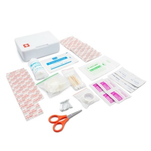 AX First aid kit in plastic case, 64 pcs | Ramona