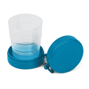 AX Cană de călătorie pliabilă 220 ml cu clemă tip carabină