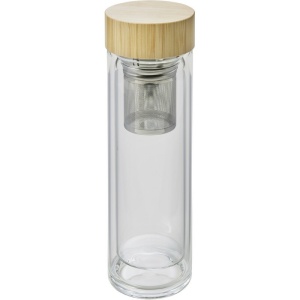 AX Glass thermos 420 ml with sieve stopping dregs