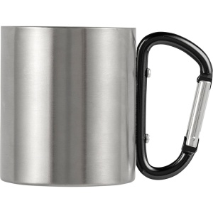 AX Metal mug 185 ml with carabiner clip