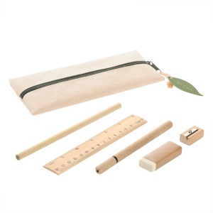 AX School set, pencil case, pencil, ball pen, ruler, eraser and pencil sharpener | Landon