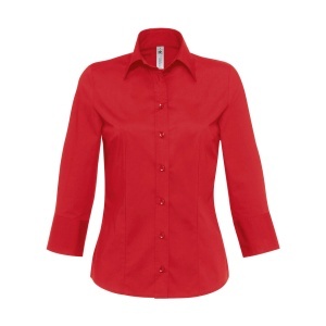 B&C Milano/women Popelin Shirt 3/4 sleeves - Img 1