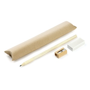 BLUE C™ Writing set EKO (pencil, rubber, sharpener)