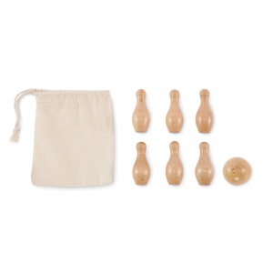 BOLITO Mini pine wood bowling set - Img 2