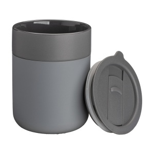 Cană ceramică acoperită cu silic de 300 ml. Capac detașabil din PP cu deschidere glisantă. - Img 8