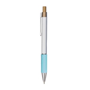 Click pen in aluminum. Colored grip with velvety effect, clip and metal details - Img 7