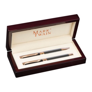 CM™ Set de scris Mark Twain in cutie de lemn