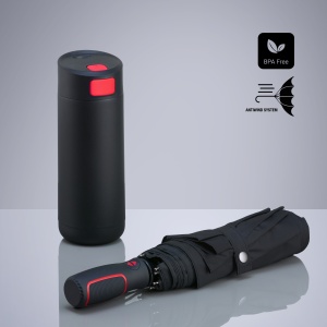 CO Dynamic Set: cană de cafea 450 ml și umbrelă automată