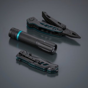 CO Optima Set II: multitool, briceag și lanternă medie