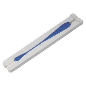 Evantai de mână din hârtie colorată cu mâner din plastic alb, 26 cm lungime, 24 cm diametru deschis - Img 6