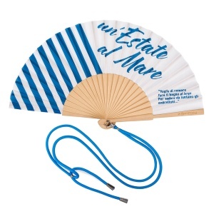 GC Evantai din lemn zoppini. atmosfera de vară a italiei. un estate al mare. albastru. cu cutie.
