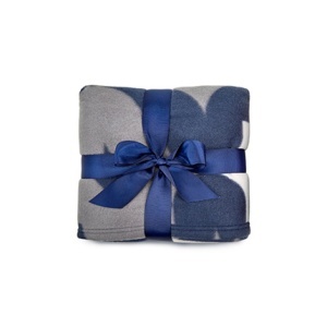 GC Laville cu carouri din fleece cu design geometric 150x130 cm. albastru - Img 3