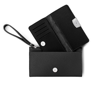 GC Spalding clutch / wallet in black pvc, with wrist strap - Img 2