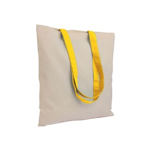 Geantă de cumpărături din bumbac natural 135 g/m2 cu mânere lungi colorate - Img 10