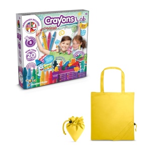 hi!™ Crayon Factory Kit II Joc educațional furnizat cu o pungă de cadou pliabilă 190T