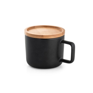 hi!™ FANGIO Cană din ceramică cu capac și bază din bambus 230 mL