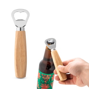 hi!™ HOLZ Bottle opener made of metal and wood - Img 3