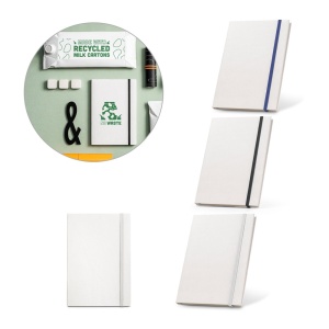 hi!™ MILKY Notebook A5 made from recycled milk cartons with lined pages - Img 1