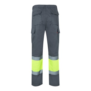 hi!™ VL ATHENA Pantaloni din twill în două tonuri (210g/m²), căptușiți, cu mai multe buzunare, din bumbac (20%) și poliester (80%)