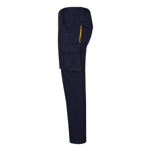 hi!™ VL FIDES Pantaloni extensibili cu buzunare multiple (240g/m²), în două tonuri, din bumbac (46%), EME (38%) și poliester (16%)