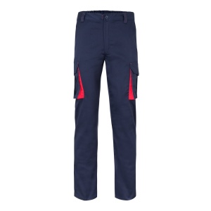 hi!™ VL FIDES Pantaloni extensibili cu buzunare multiple (240g/m²), în două tonuri, din bumbac (46%), EME (38%) și poliester (16%)