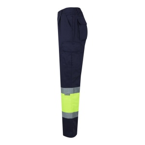 hi!™ VL POSEIDON LARGE Pantaloni din twill cu buzunare multiple în două tonuri (210g/m²), din bumbac (20%) și poliester (80%)