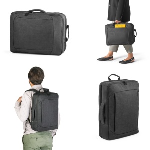 HI ALEXANDRIA. 15'6" 2 in 1 Laptop backpack in 600D polyester