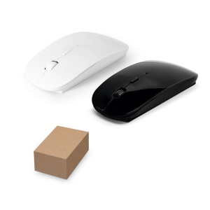 HI BLACKWELL. Battery-operated wireless mouse in recycled ABS (100% rABS)