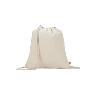 HI MAIORCA. 100% recycled cotton drawstring bag(180 g/m²)