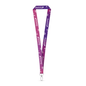 HI MANILA. Polyester sublimation lanyard with carabiner