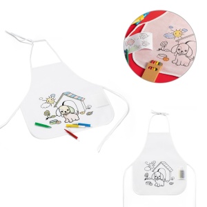HI NILO. Children's apron for colouring in non-woven (80 g/m²)
