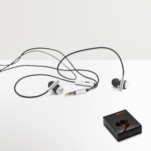 HI VIBRATION. Metal and ABS earphones with microphone