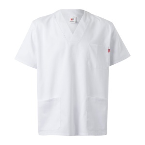 HI VL TLALOC. Tunică din twill (190 g/m²) cu mâneci scurte, din poliester (65%) și bumbac (35%)