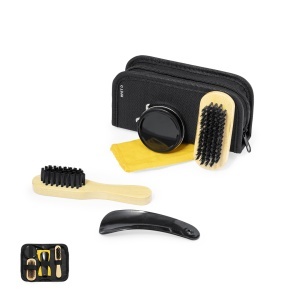 MAK Aeron - Shoe Cleaning Set 5 Accessories. Polyester RPET Pouch - Img 1