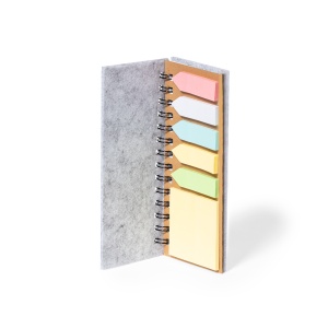 MAK Aurat - Sticky Notepad Felt RPET 30 Sheets Notepad. 25 Sticky Notes 4,5 x 4,5 cm. 125 Mini Sticky Notes 1,2 x 4,5 cm - Img 5