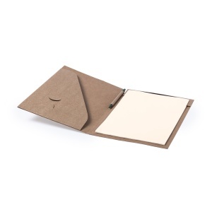 MAK Bloguer - Folder Recycled Cardboard 20 Sheets Notepad. Recycled Cardboard Pen Included - Img 3