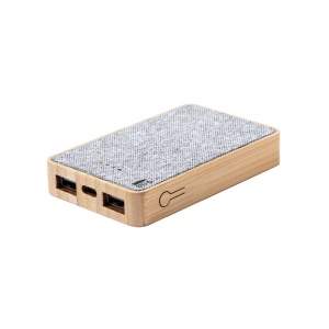 MAK Bralty - Power Bank Polyester RPET/ Bamboo 5000 mAh. 2 USB Outputs. Type C Output and Input - Img 2