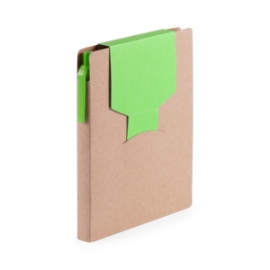 MAK Cravis - Sticky Notepad Recycled Cardboard 70 Sheets Notepad. 25 Sticky Notes 7,6 x 9 cm. 25 Sticky Notes 3,8 x 6 cm. 100 Mini Sticky Notes 1,2 x 4,8 cm. Recycled Cardboard Pen Included