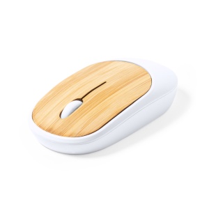 MAK Diguan - Mouse Bamboo/ ABS Wireless. Optical. 1 Battery AA Not Included