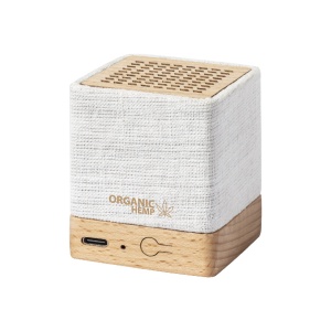 MAK Dorkin - Speaker Organic Hemp/ Wood Bluetooth Connection. Sound Power 3W. Battery 300 mAh