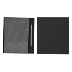 MAK Holland - Set Notepad Recycled PU. Flexible Cover. 96 Sheets. Recycled Aluminium Pen. Rubber Finish - Img 3