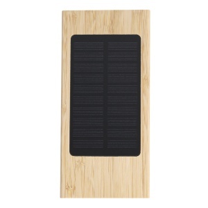 MAK Molden - Power Bank Bamboo 4000 mAh. Solar Charging. 2 USB Outputs. Type C Output and Input