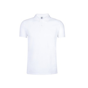 MAK MPS180 - Adult White Polo Shirt "keya" 100% Ring Spun Cotton, Piqué 180 g/ m2