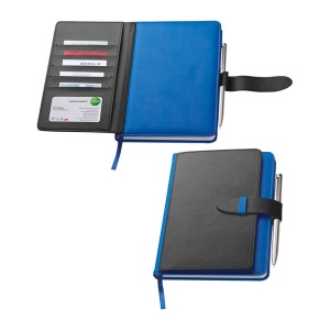 MC A5 notebook with business card compartments