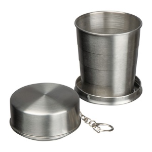 MC Foldable stainless steel drinking cup, 250 ml