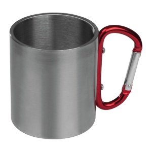 MC Metal mug with snap hook, 200 ml