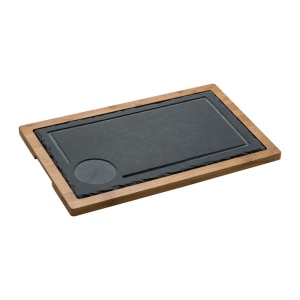 MC Serving board made of slate and wood